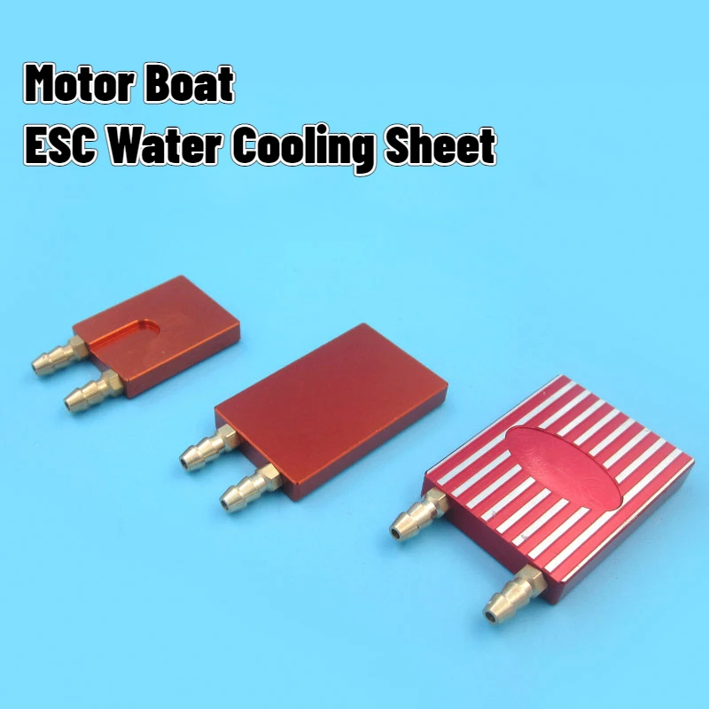 1PC Aluminum Alloy ESC Radiator Water Cooling Block Watercool Sheet for 1/10 RC Car Bait Boat Brushless Electric Boat