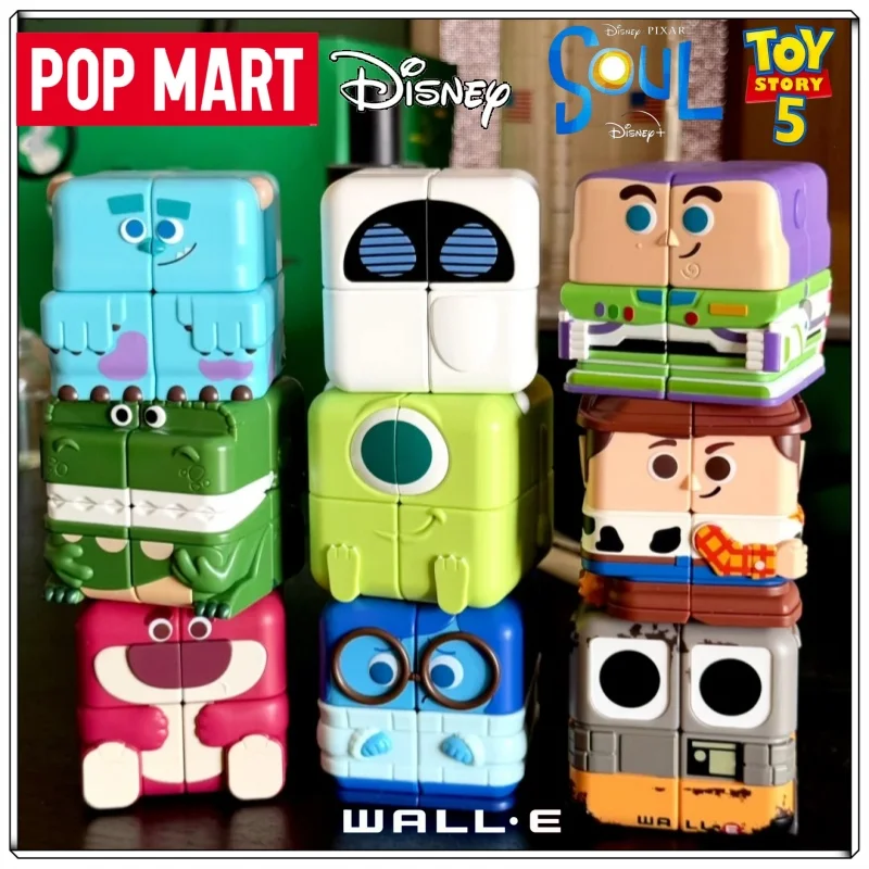

In Stock Authentic POP MART Disney Pixar POP CUBE CUBIEC Blind Box Cute Magnetic Square Figures Ornament Collectible Toy Gift