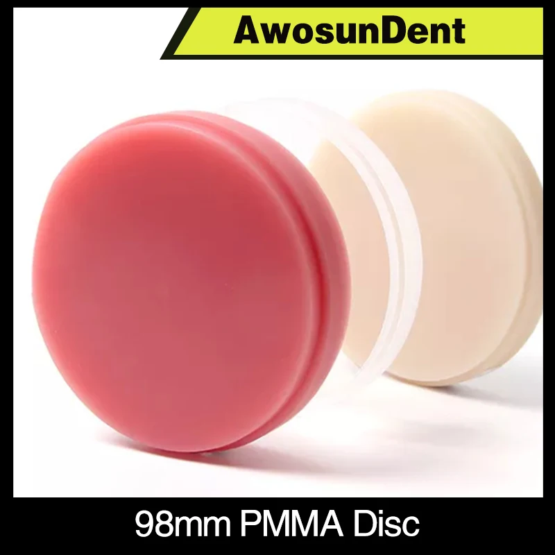 D98 * 20mm rosa A0 trasparente 16 camma CAD ombreggiato dentale Pmma Blanks disco di fresatura