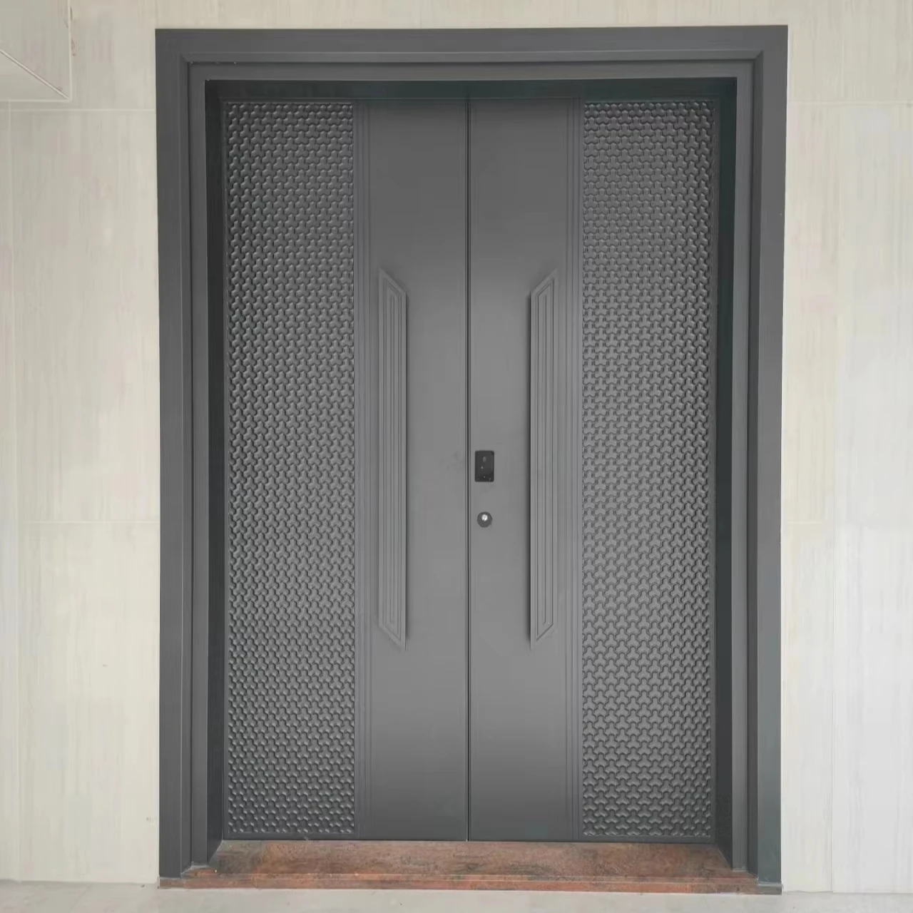 Hot Selling Nordi Chinese Entrance Pivot Door Aluminum Exterior Large Front Double Doors for Houses Modern Security Entry Doors