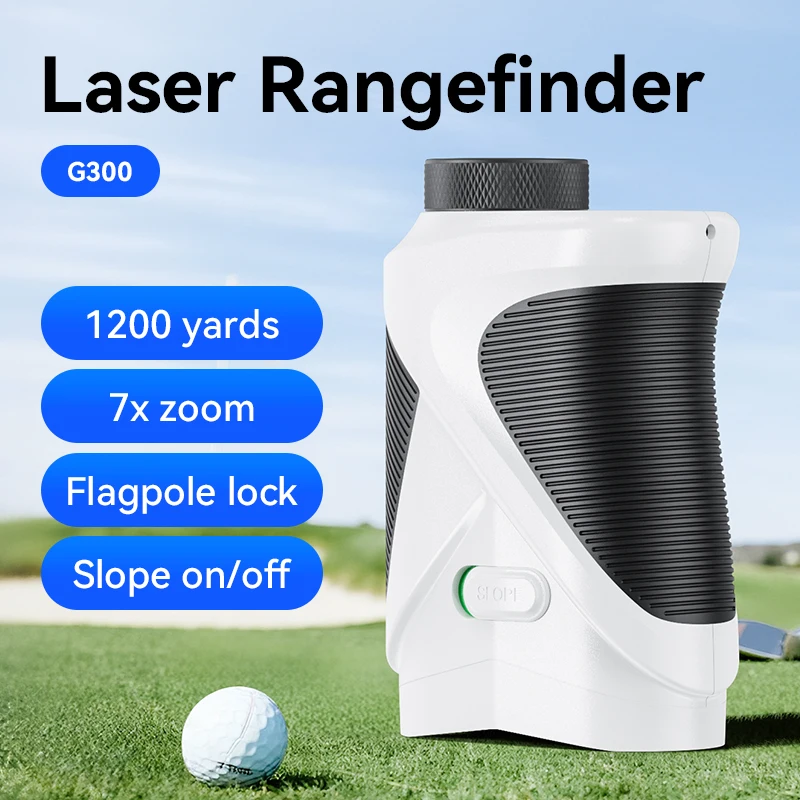 

Golf Laser Rangefinder Monocular 1200m Laser Range Finder Golfing 7X Magnification Rangefinder with MagnetFlag Pole Locking