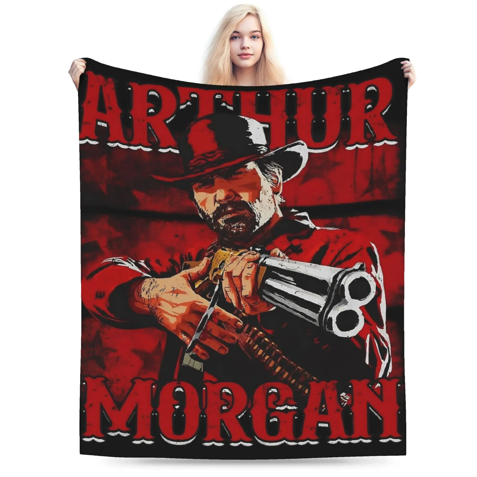 بطانية آرثر مورغان من الصوف المرجاني، بطانيات صيفية محمولة فائقة النعومة للمنزل، قطعة سجادة للسفر #2