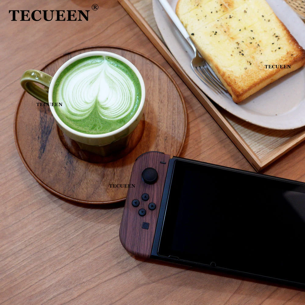 For Nintendo Switch Console Controller Replacement Shell Wood Grain Plastic Case Joy-Con Housing DIY Repair Parts Accessories