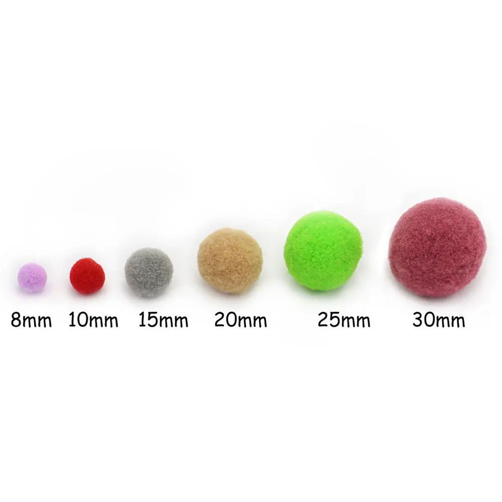 8/10/15/20/25/30mm Multicolor Pom Poms Balls Plush Crafts For DIY Kids Toys Wedding Decor Sewing Supplies  K0403