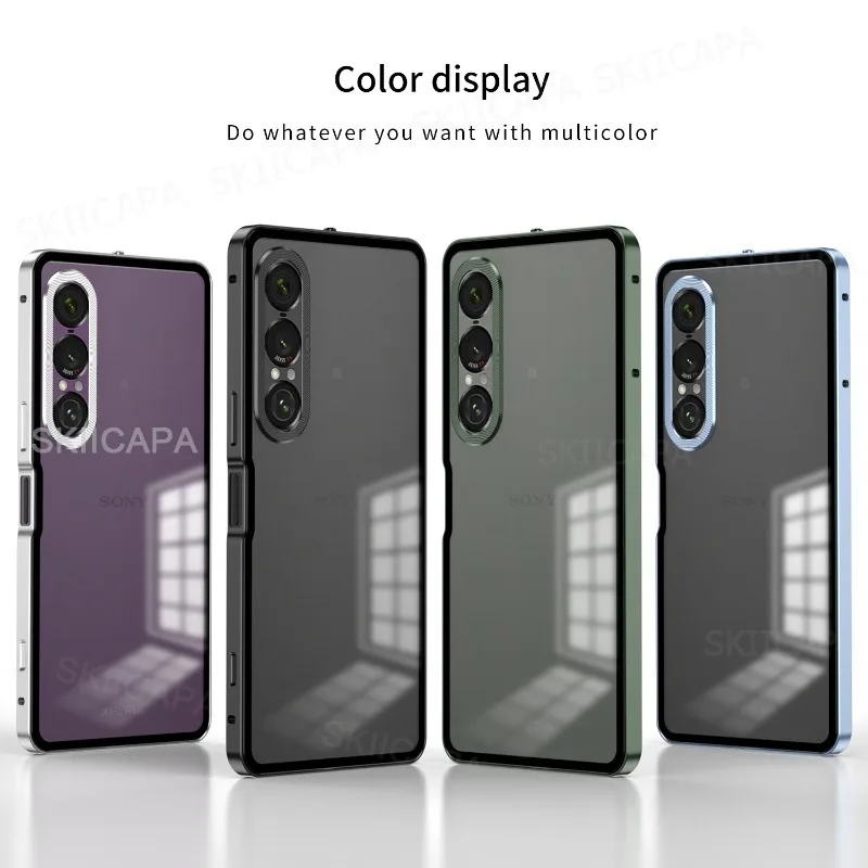 Shockproof Metal Phone Case For Sony Xperia 1 V II Aluminium Alloy Metal Frame Hard Matte Bumper Cover for Xperia 1 VI 1 V view 6