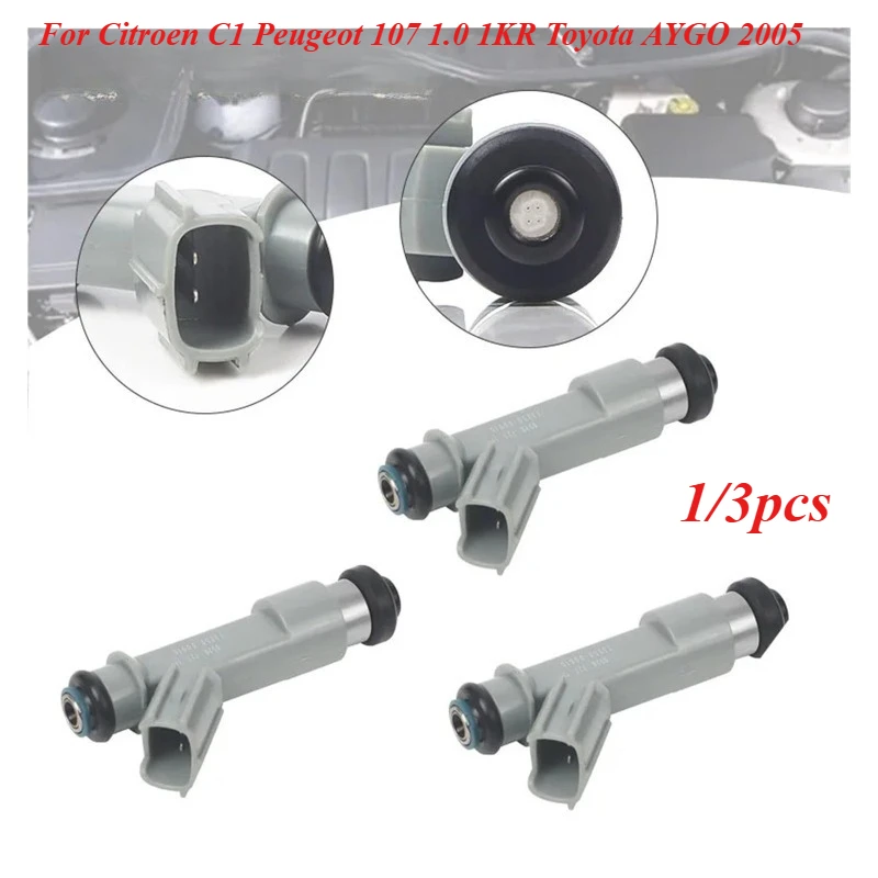 1/3pcs Auto Fuel Injectors For Citroen C1 Peugeot 107 1.0 1KR Toyota AYGO 2005 23209-09030 23250-0Q010 23250-0Q030
