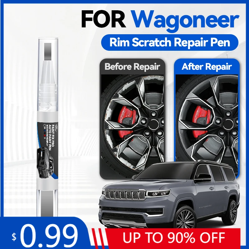 

Карандаш для подкраски колесных дисков, ручка для ремонта автомобильной краски, аксессуары для ремонта царапин на JEEP WAGONEER, серый PAS, белый PW2, серебристый P