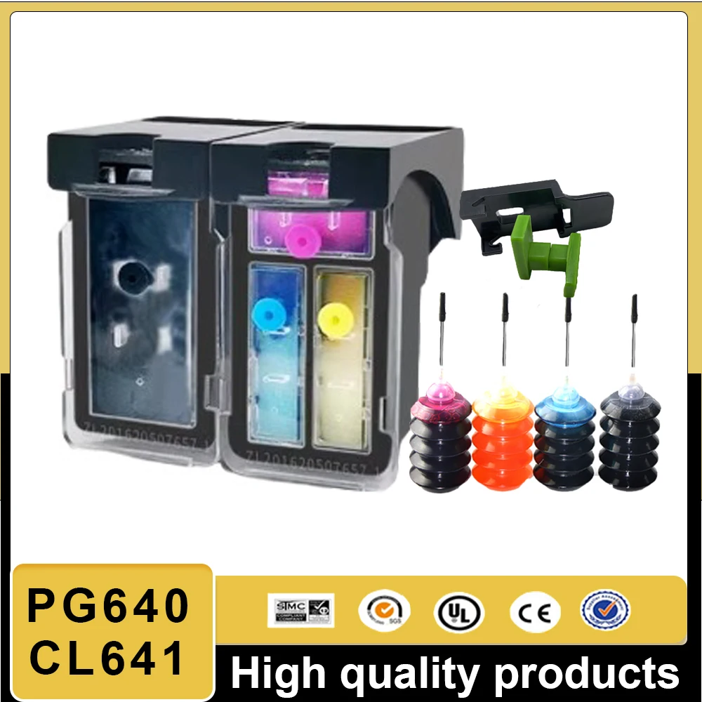 

Remanufactured PG640 CL641 PG 640 CL 641 XL Ink Cartridge for Canon 640XL 641XL Pixma MG2160 MG2260 MG3160 MG3260 MX376 MX396