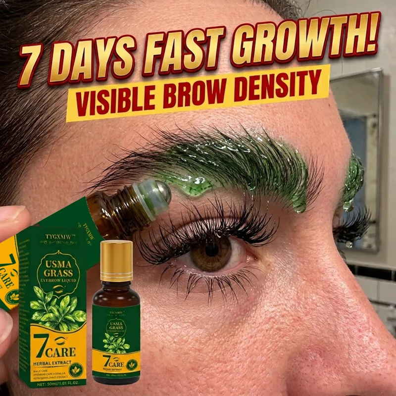 30ML Usma Grass Eyebrow Growth Serum Roll On Eyebrow Enhancer Fast Growing Thick Fuller Natural Brows Eyelash Booster Women Men