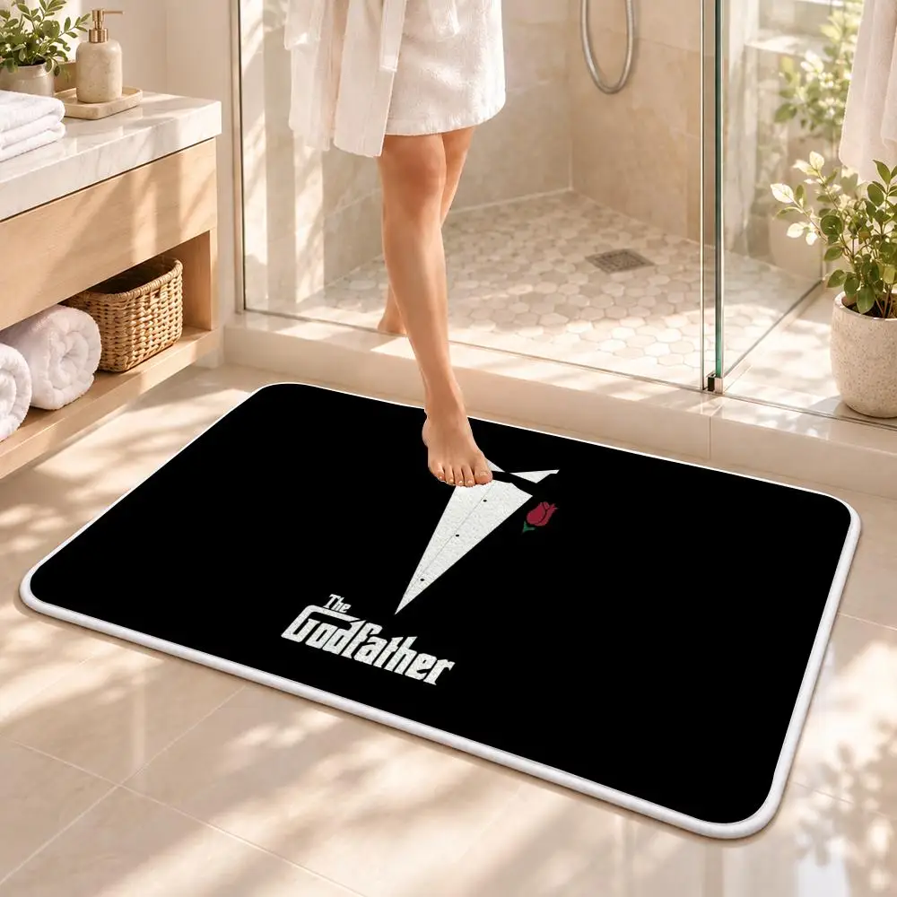 Film The G-Godfather Floor Mat Flannel Rug Soft Non Slip Door Mat for  Bedroom Living Room Entryway Home Decor Gift