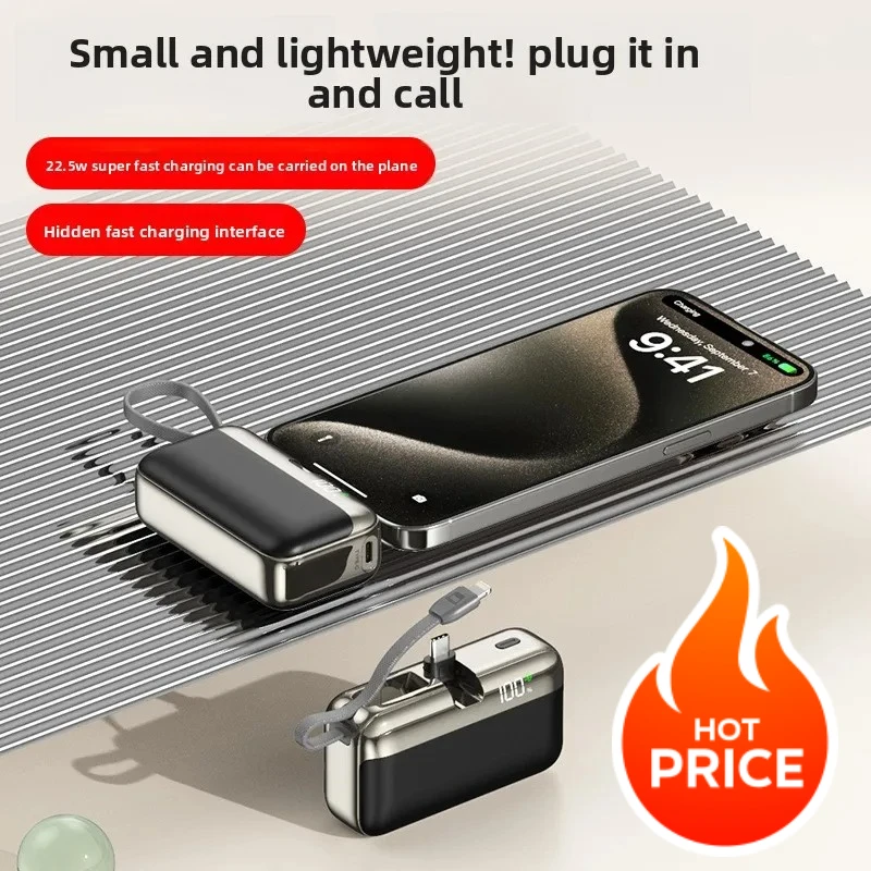 

10000mAh Super Fast Charging Capsule Power Bank Is Suitable for Apple and Huawei ,External Battery, Suitable for Most Electronic