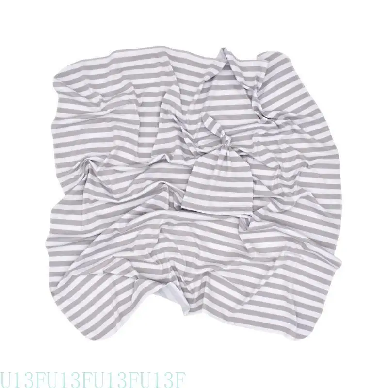 U13f Belle couverture couverture couture nouveau-née couchage Musline Musline Hat 2pcs / set