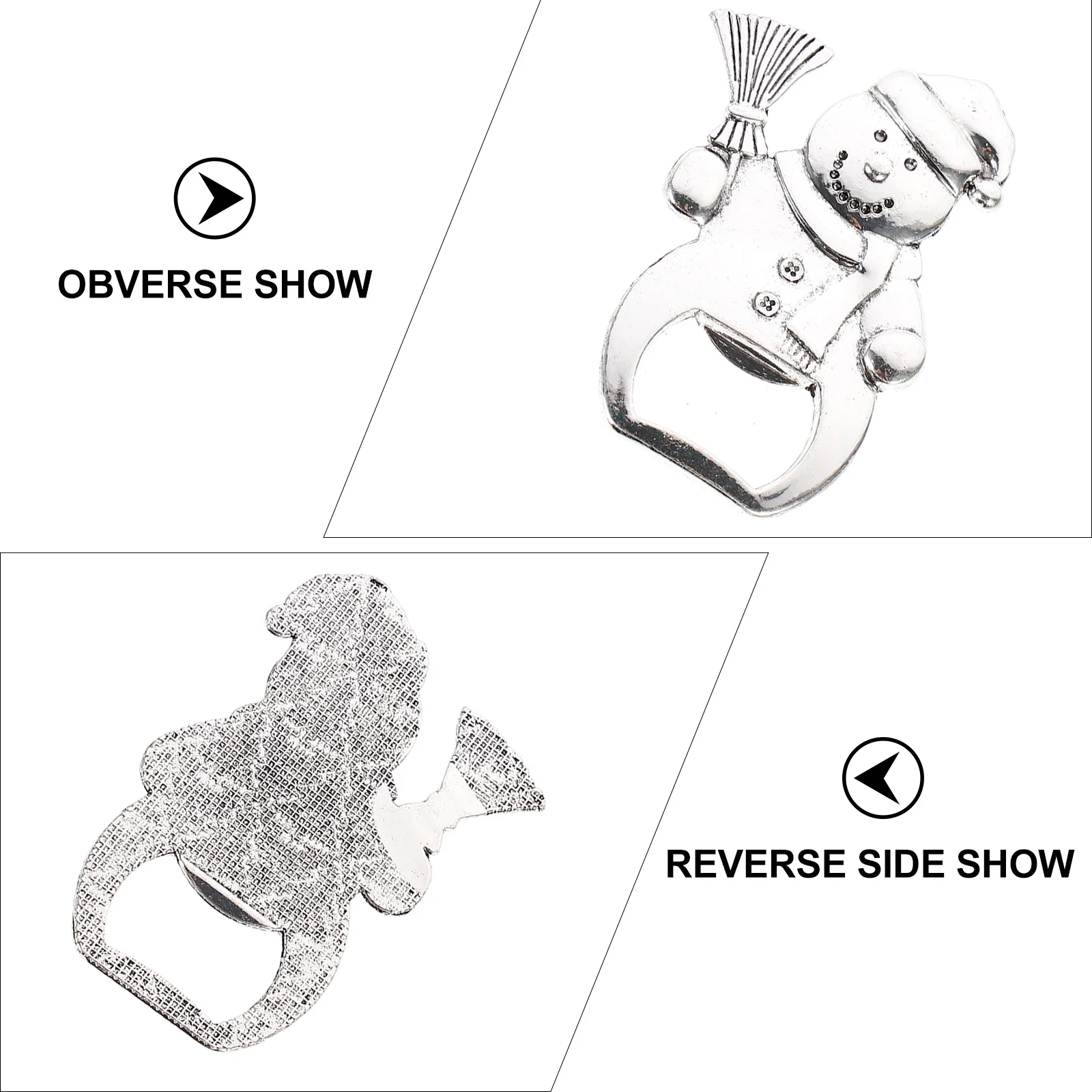 2 قطعة عيد الميلاد ثلج زجاجة قسط سبائك الزنك متعددة الوظائف جرة غطاء فتاحة للمنزل بار مطعم النبيذ البيرة فتاحة