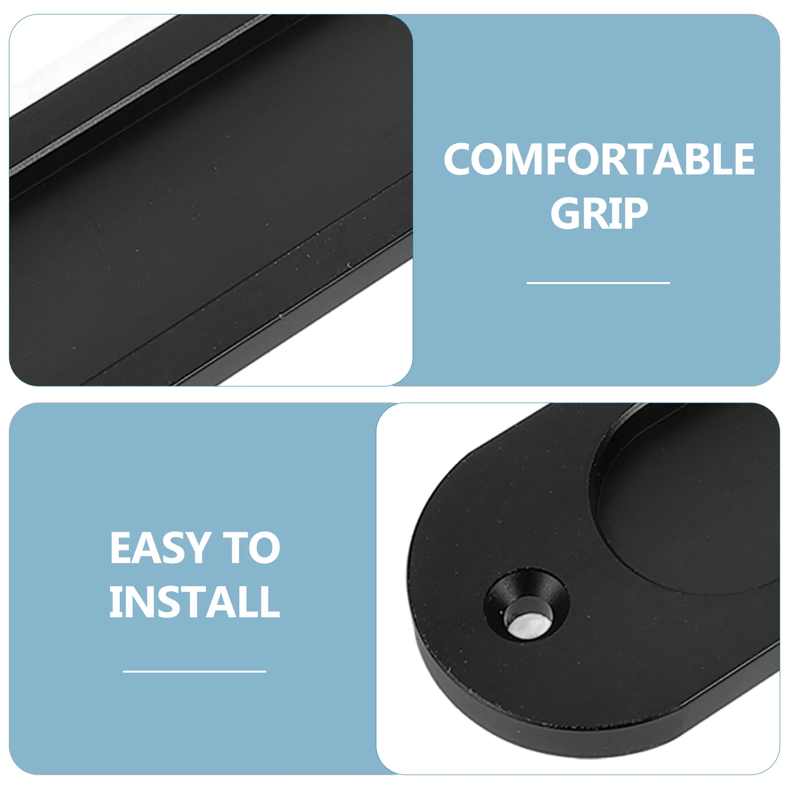 

2Pcs Glass Door Recessed Cabinet Handles Hidden Groove Safety Concealed Cabinet Handles Sliding Closet Door Pulls