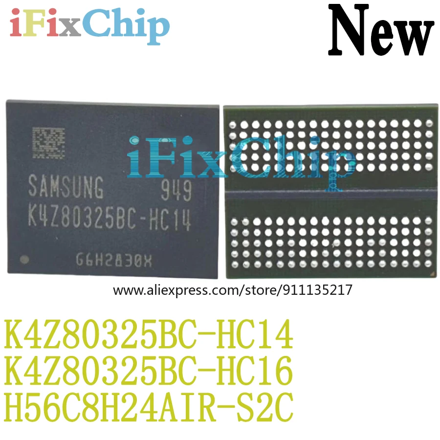 (1piece) 100% New K4Z80325BC-HC14 K4Z80325BC-HC16 H56C8H24AIR-S2C K4Z80325BC HC14 K4Z80325BC HC16 H56C8H24AIR S2C BGA