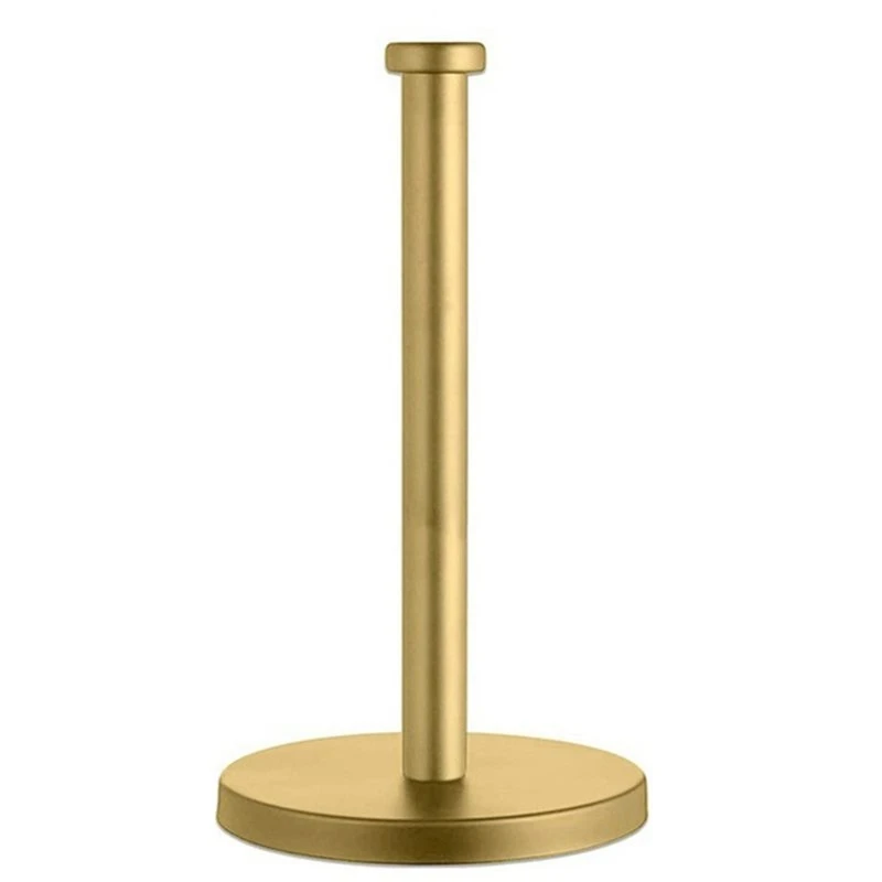 Wide Use Freestanding Kitchen Paper Towel Holder Stainless Steel, No-Drill Design Restaurant Tabletop Tissue / Plastic Wrap