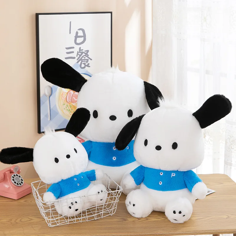 

Sanrio Kawaii Pochacco плюшевая игрушка с героями мультфильмов и милый спальный компаньон, удобный и мягкий подарок на день рождения для девочки