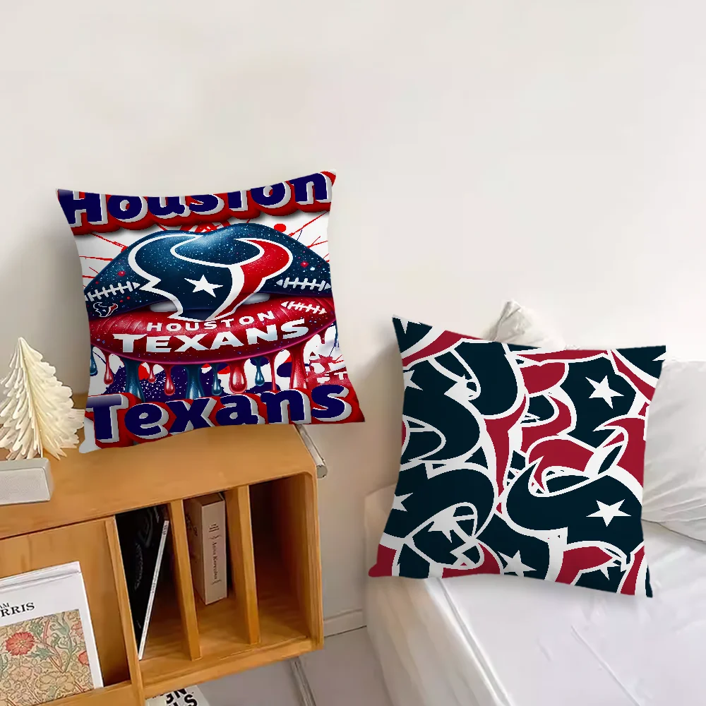 Cool Fashion Houston Texans Pillow Case Comfortable soft Cushion for Sofa Home office Decor and Protective Covers