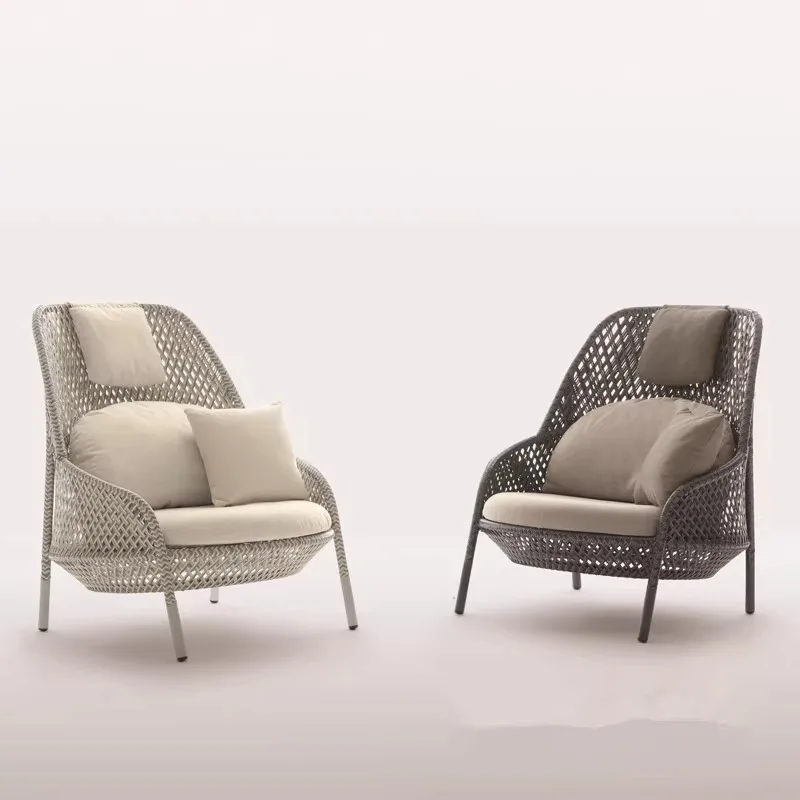 Outdoor rattan chair single double sofa coffee table combination y