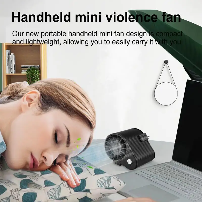 Outdoor Waist Mounted Fan USB Rechargeable Anti Drop Shock Absorption Cooling Fan Portable 3 Speed Adjustable Mute Waistband Fan