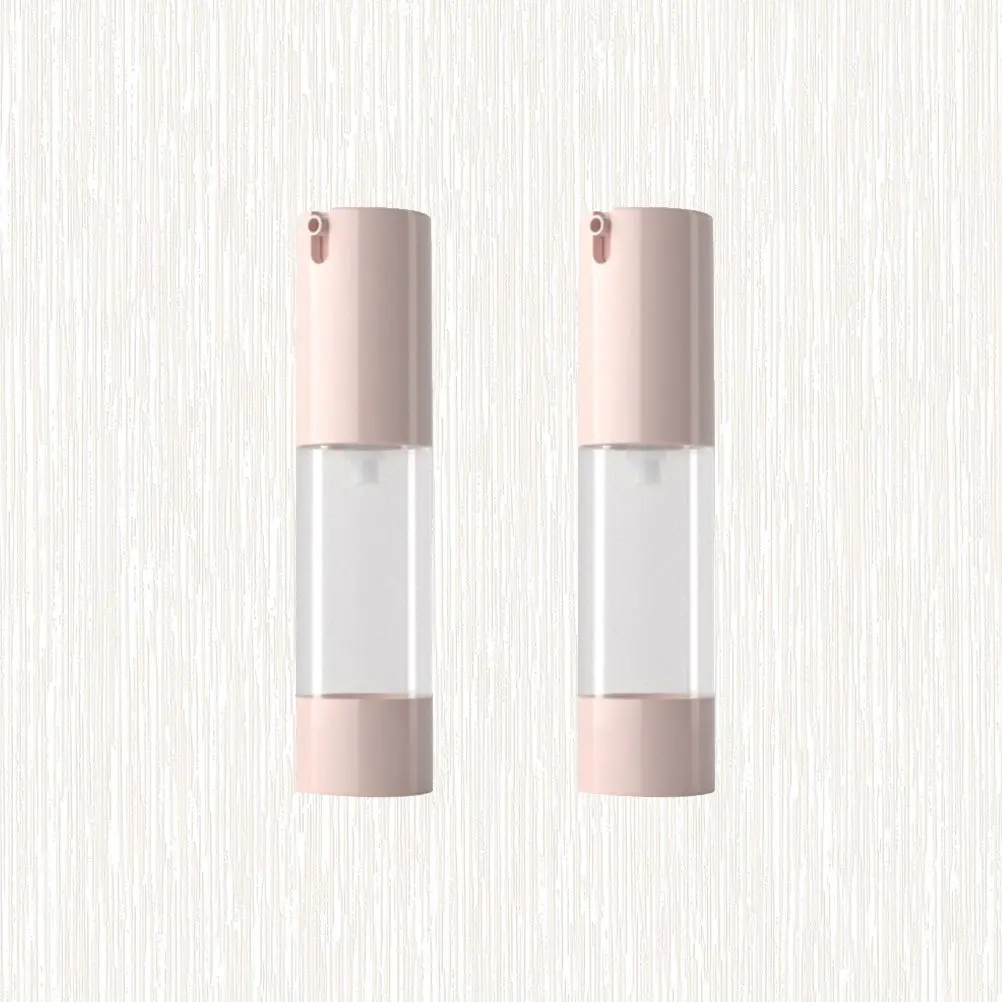

2pcs 15Ml Vacuum Lotion Bottles Empty Container For Essence Makeup Subpackaging Press Pump Dispenser Sub Bottle Lotion