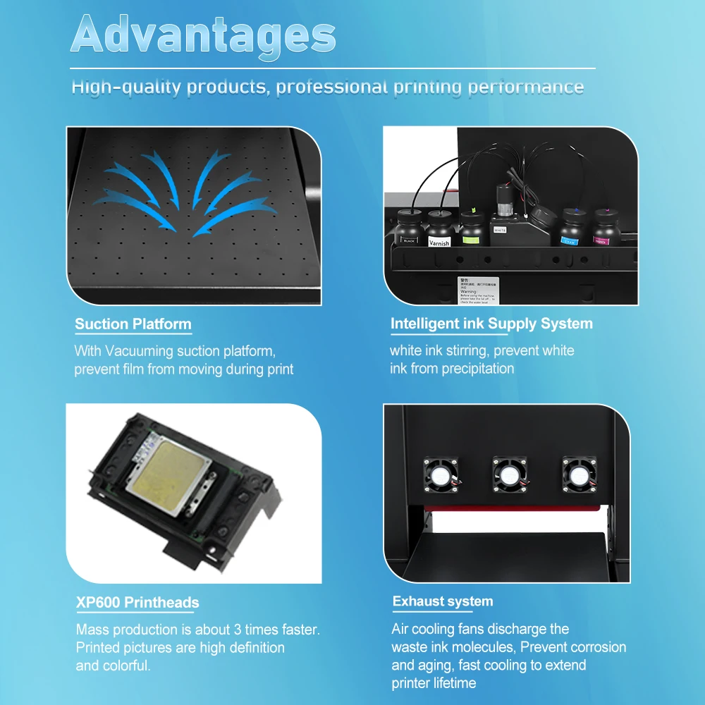 

A4 UV Printer For EPSON XP600 Printhead A4 Size UV DTF Printer with Varnish Print on Metal Acrylic Wood Stick Printer Machine