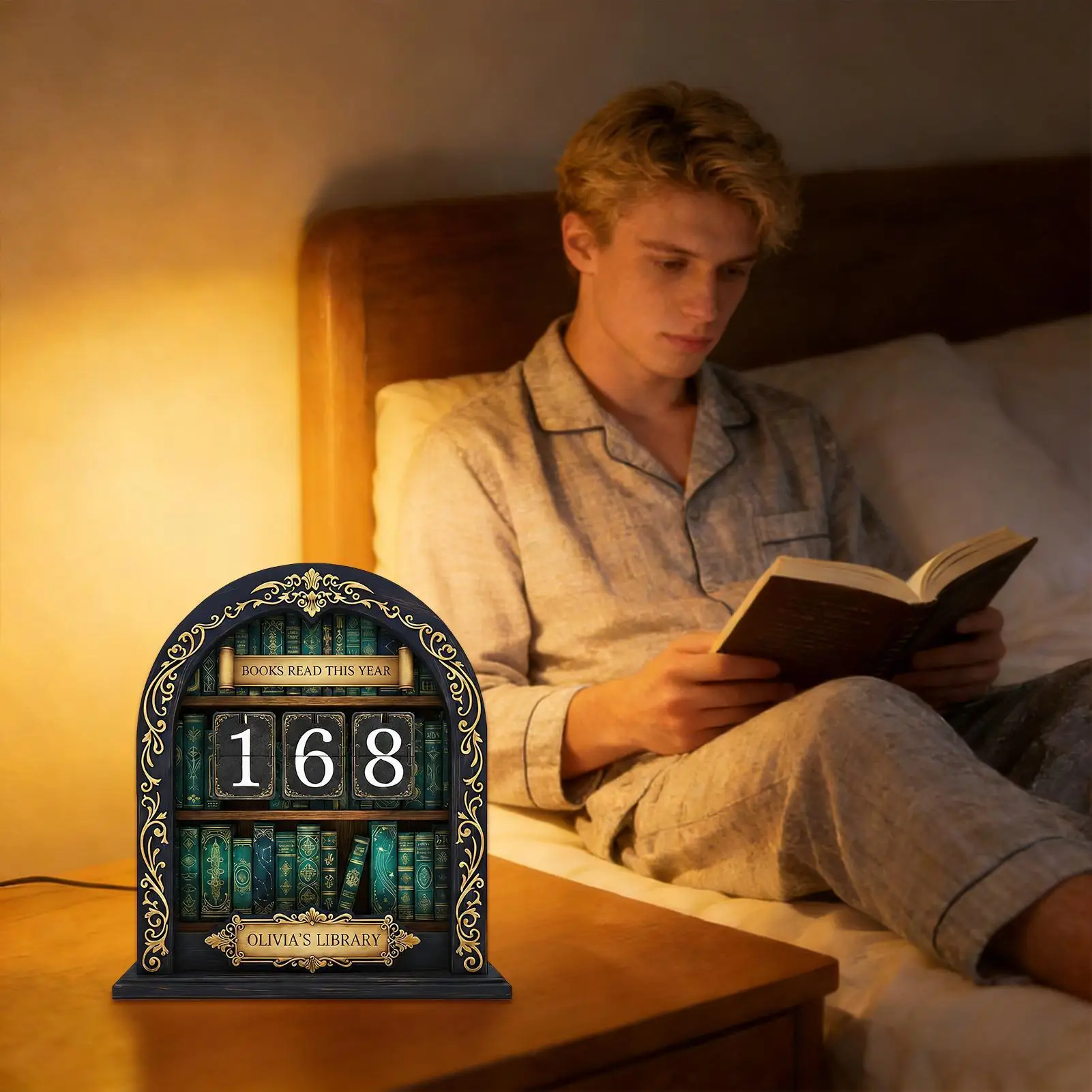 Books Read This Year Counter Wood Reading Goal Display Decor Book Read This Year Sign For Teachers Women Librarians Kids