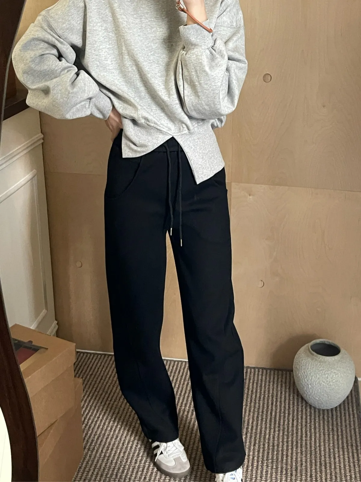 ZHISILAO New Black Cargo Pants Women Casual Cotton Soft Solid Harem Pants Outfit Autumn 2024