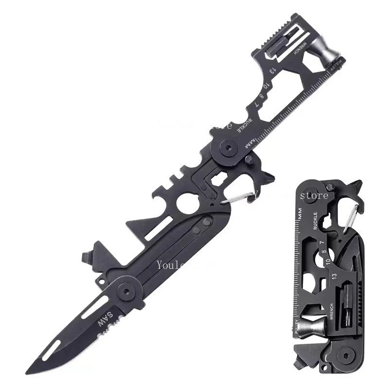 30 In 1 Multifunction Fold Knife FOR SOS Fold Knife Corkscrew Wrench Sleeve Pocke Tool Mini Gear Hand Tool