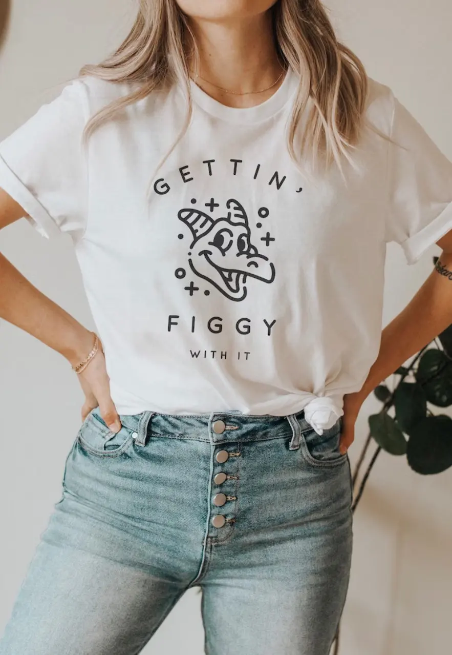 

Холщовая футболка из джерси Gettin' Figgy With It Bella