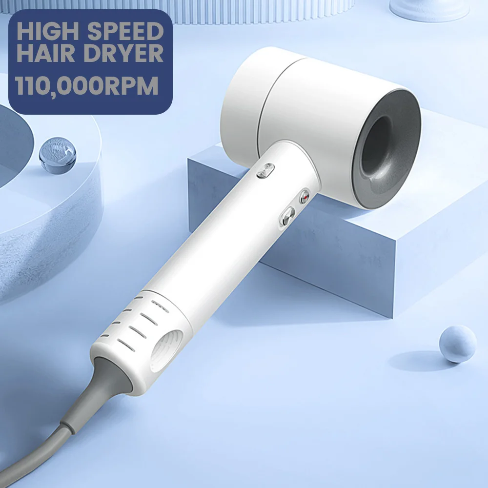 Pet High Speed Hair Dryer 1600W Leafless Hair Blower With 110000RPM High Concentration of Negative Ion Fast Dry For Long Hair