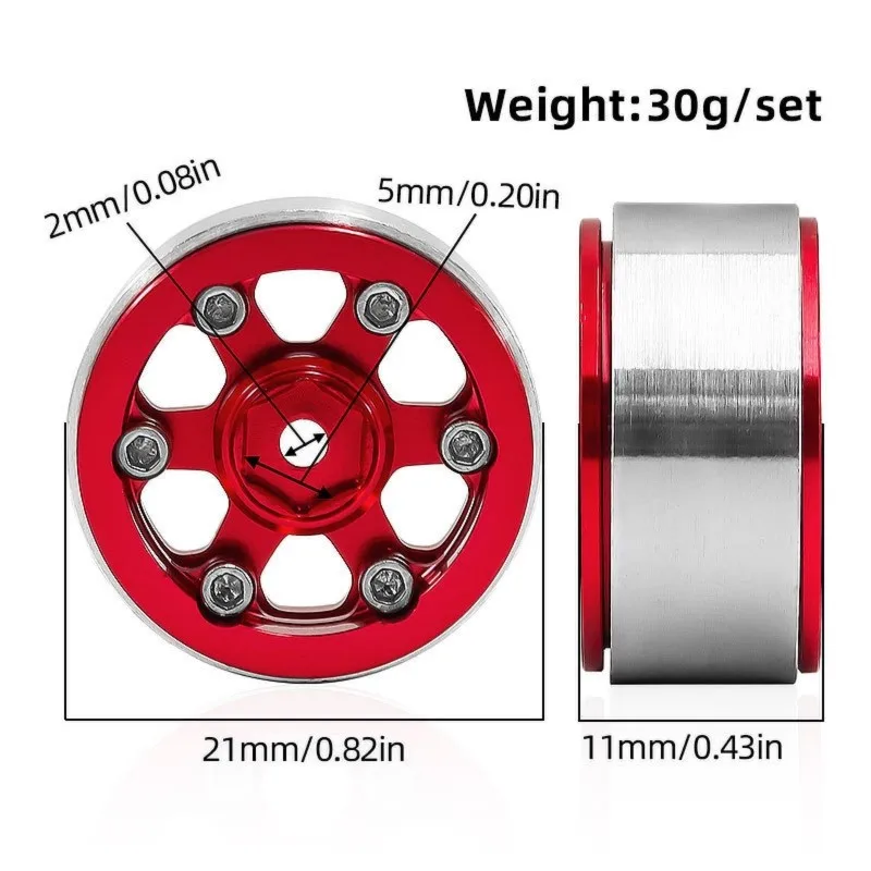 

A63T-For 1/30 Axial SCX30 K10 Ascent-32 RC Car Upgrade Tire Hub Kit- Upgrade Accessories
