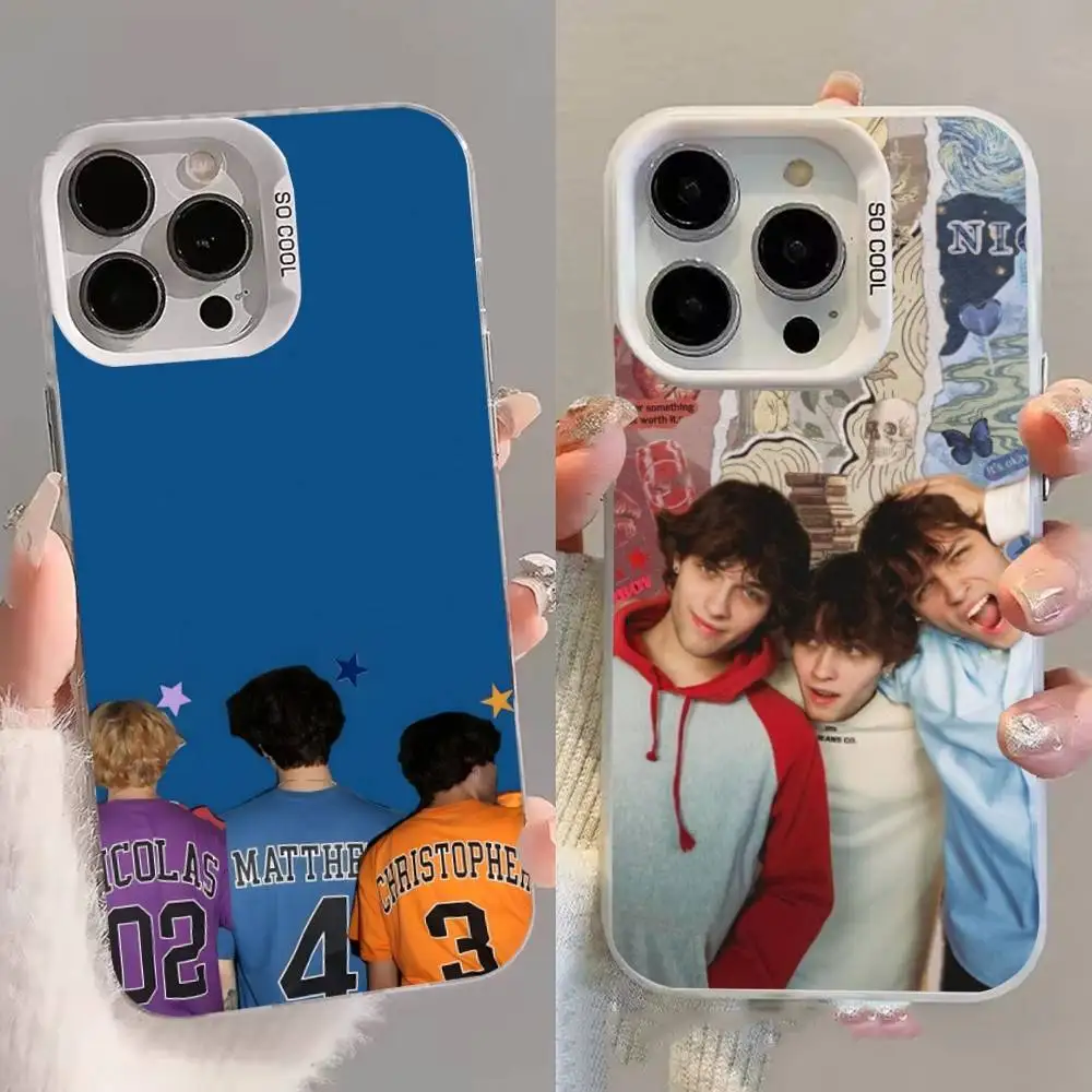 

S-Sturniolo Triplets Phone Case For iPhone 16,15,14,13,12,11,8,7,Pro,Max,Plus,Mini,XS,SE White Candy Matte Shockproof Cover