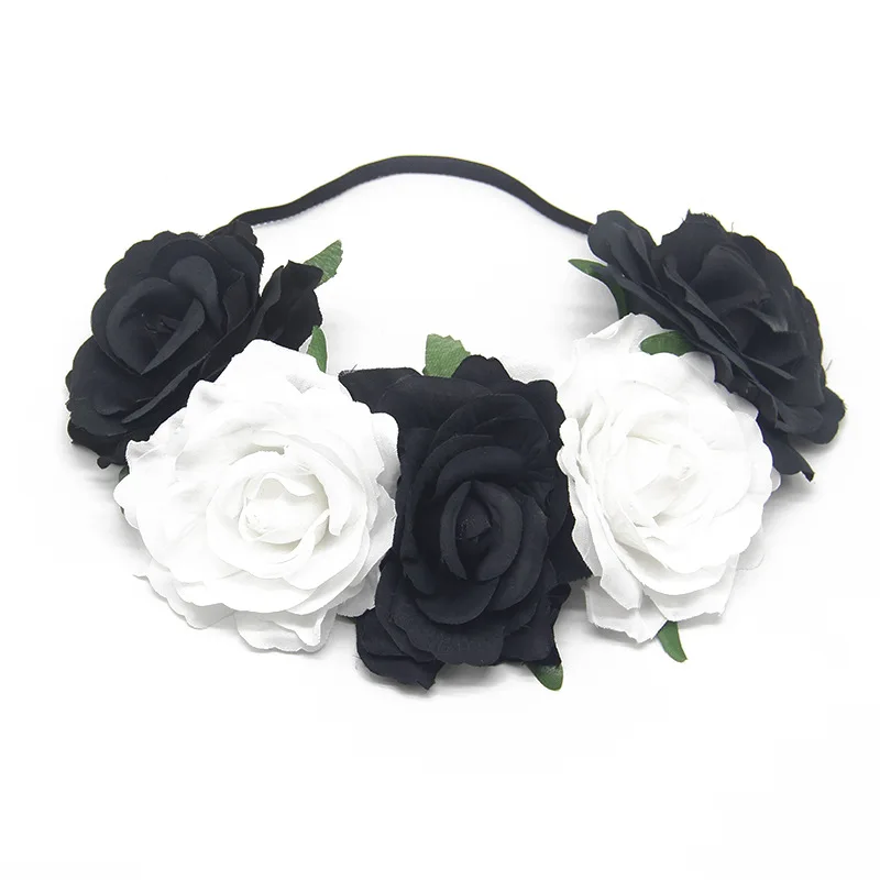 

Rose Flower Crown Wedding Festival Headband Hair Garland Wedding Headpiece