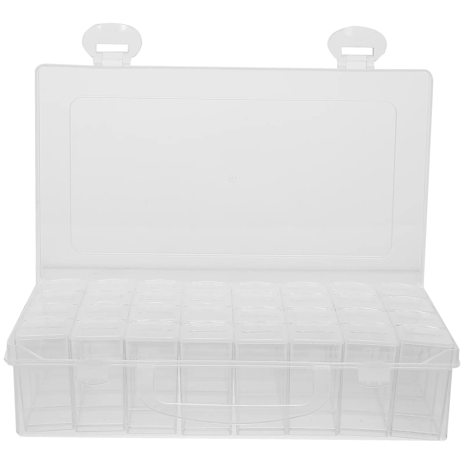 

32 Compartments Tool Storage Box Beads ganizer Container Transparent Jewelry Case Button Holder