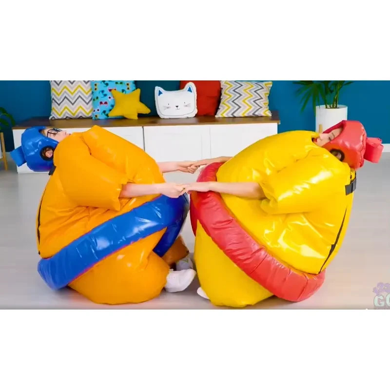 High Quality Foam Padded Sumo Wrestling Suits Full Set of Suits and Mat Kids Inflatable Sumo Set with Mattress