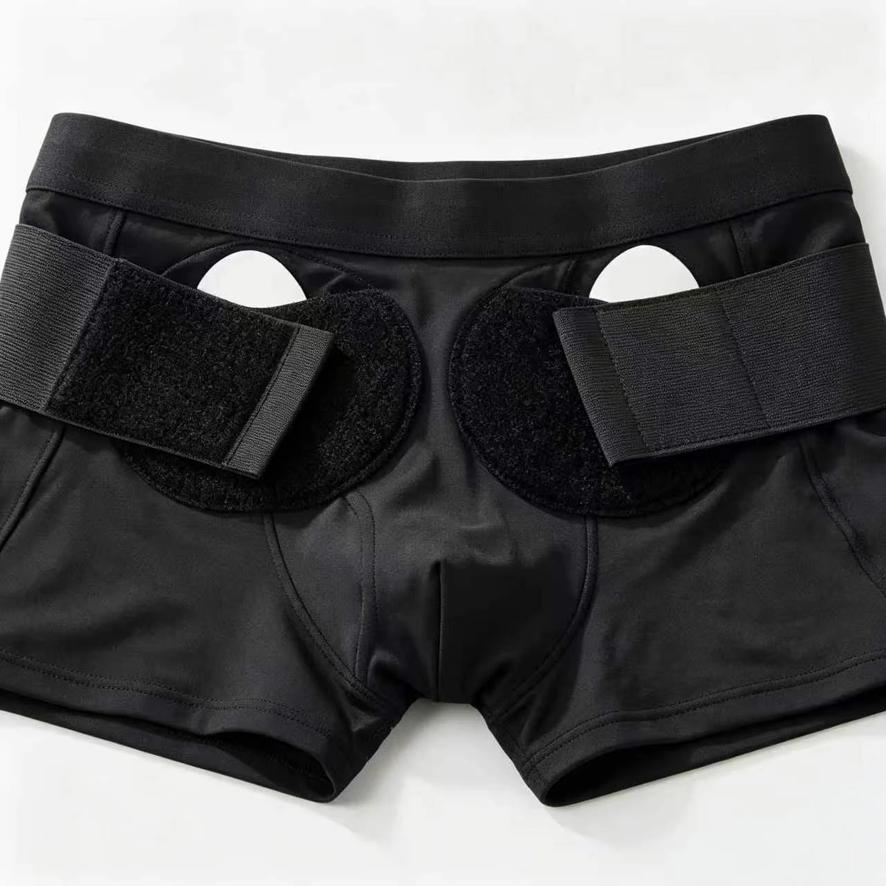 Hernia Support Underwear Boxer Briefs for Men, Adjustable Velcro Closure Inguinal Groin Support, Breathable Pad Recovery