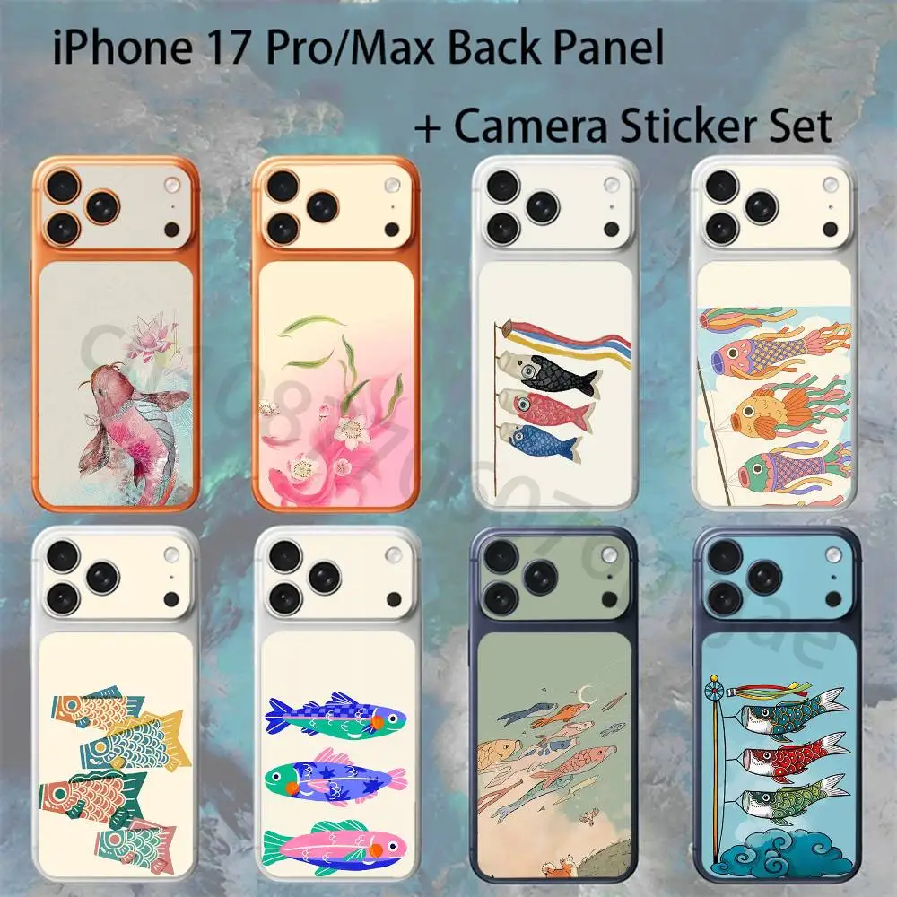 

Koinobori For iPhone 17 Pro /Pro Max Battry Back Cover with Camera Decal Skin Rear Protective Sticker Film