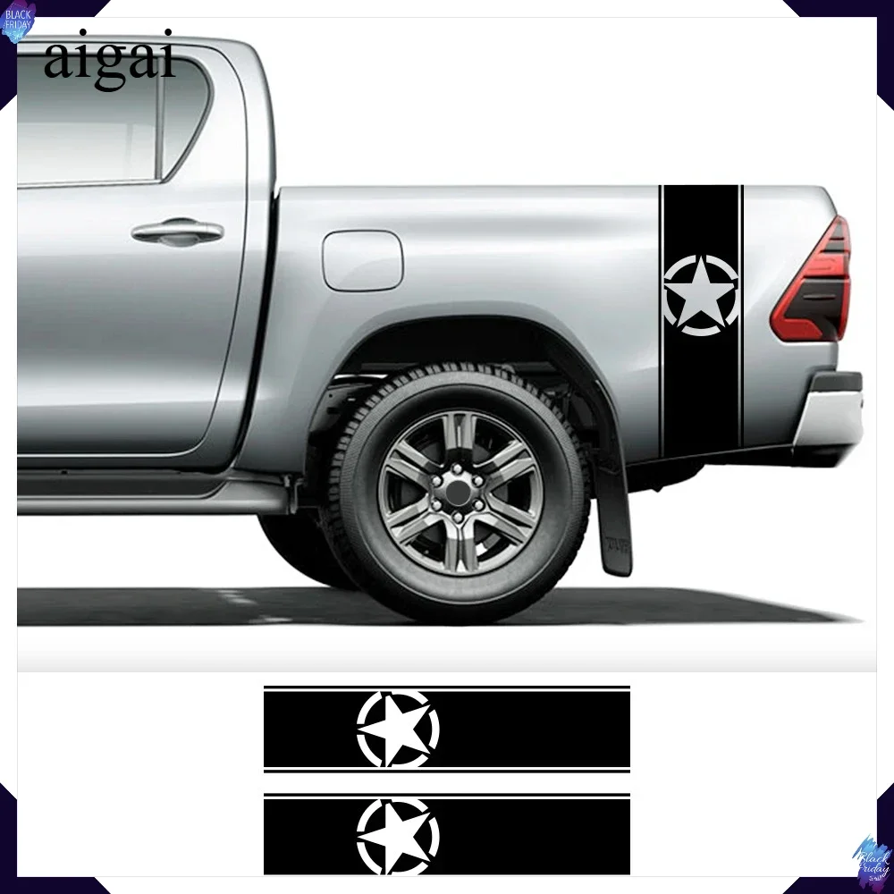Car Universal Stickers for F150 GMC Sierra Hilux Dodge Ram Isuzu Dmax Pickup Truck Auto Bed Side Decal Accessories