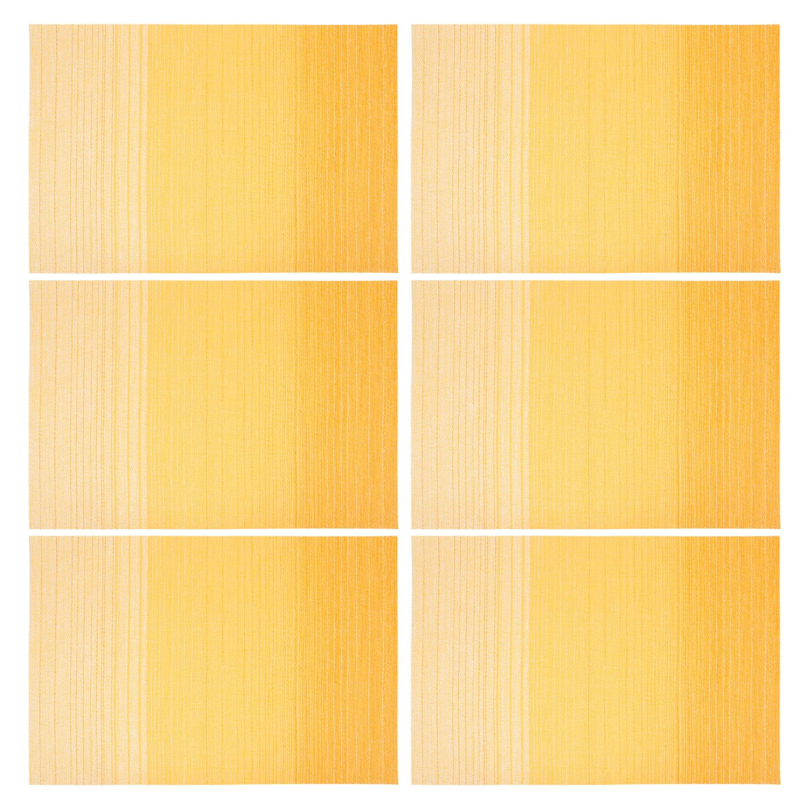 

6Pcs Heat Insulation Place Mats Striped Rectangle Anti-Scald Non-Slip Dining Table Kitchen Countertop PVC Polyester