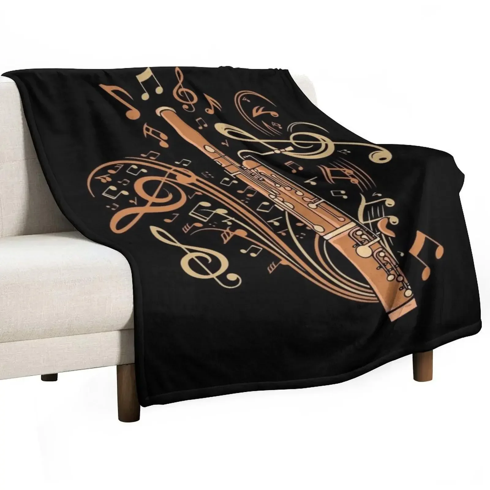 Bassoonist Gift Men Jazz Music Lover Women Bassoon Throw Blanket Decorative Beds Thermals For Travel Travel Blankets