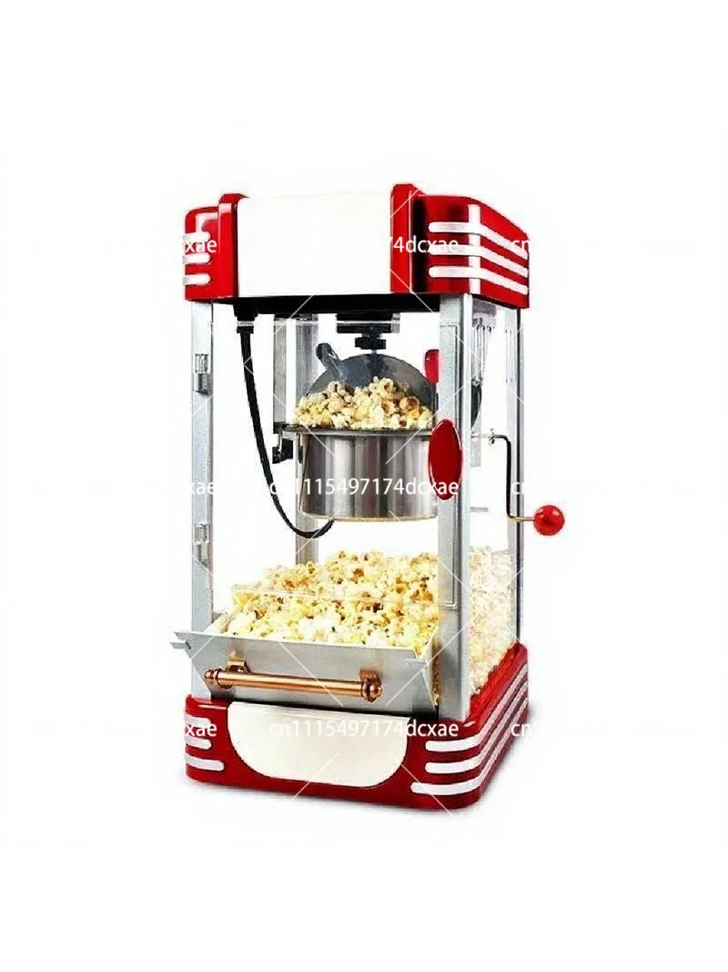 Mini Popcorn Machine Electric Corn Popper Kettle Type with Oil and Sugar Support for Home Commercial Use