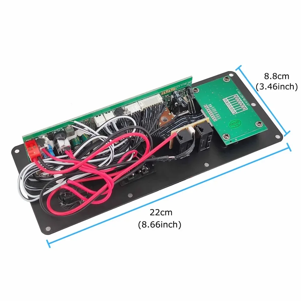 Scheda amplificatore 12V Amplificatore per altoparlante da ballo quadrato Supporto Bluetooth AUX TF-Card Registrazione disco U Altoparlante da 6-12