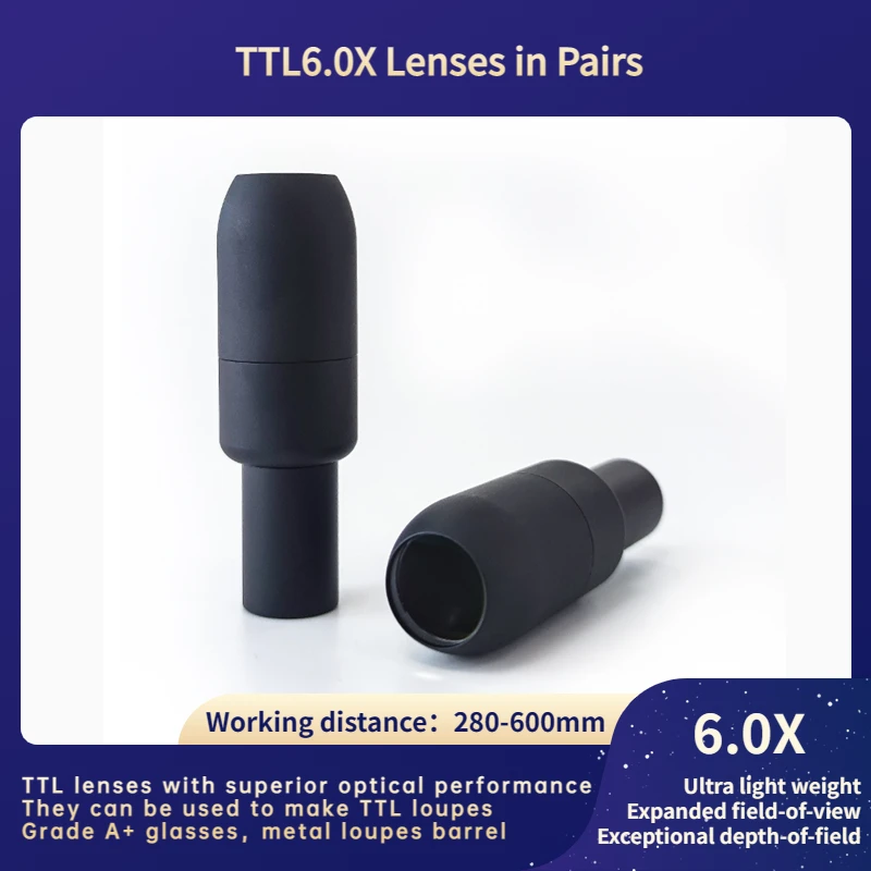 

Burite New Arrival TTL Loupes 6.0X Lenses In Pairs 6X TTL(Through The Lenses) The Len Used To Make TTL Dental Surgical Loupes