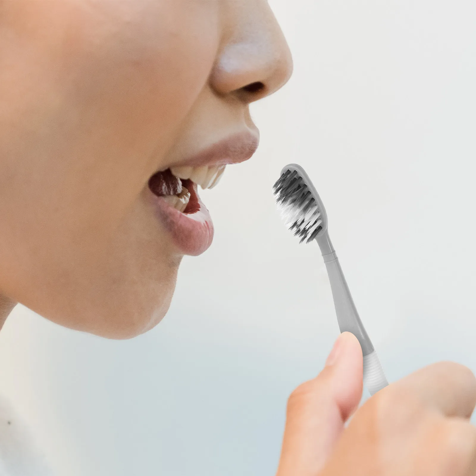 

Набор из 8 зубных щеток с мягкой щетиной, двойной головкой и скребком для языка, для взрослых, дорожный размер, с силиконовым держателем, детская зубная щетка