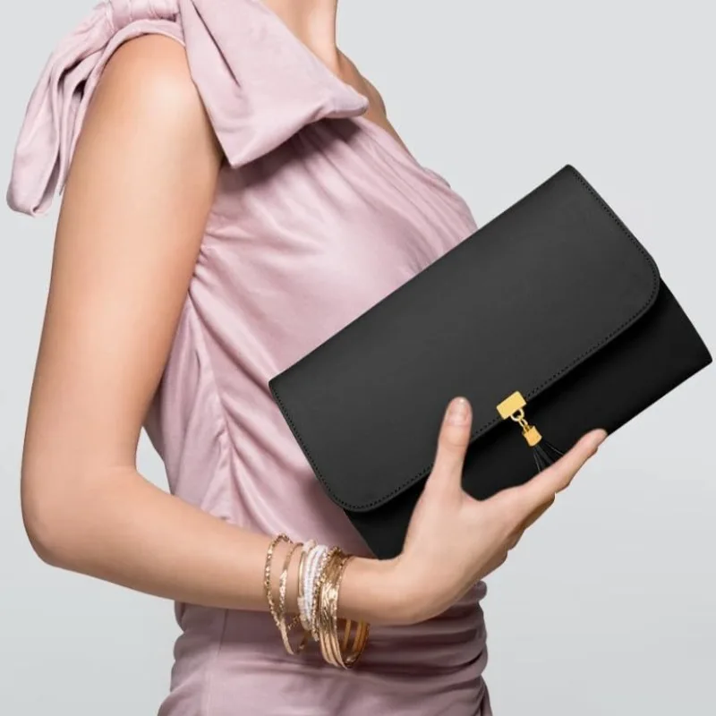 

Leather Jewelry Display Bag Folding Earring Necklace Storage Bags Portable Ring Bracelet Bag Jewellery Organizer Packaging