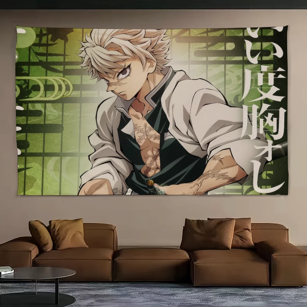 D-Demon S-Slayer Anime S-Shinazugawa S-Sanemis flag College Bedroom Living Room Home Dorm Decor Funny Tapestry Garage Bar Wall