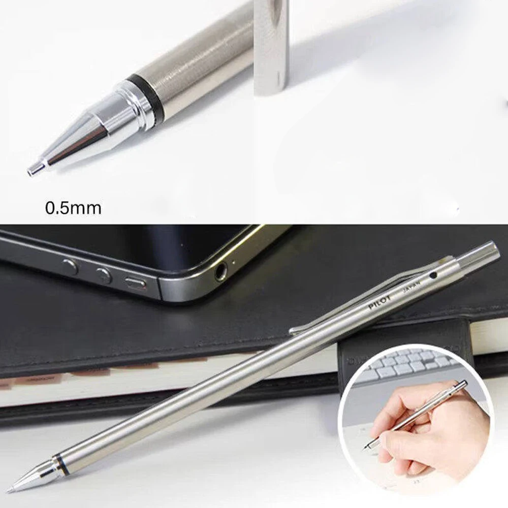 1pc PILOT Mechanical Pencil 0.5mm BIRDIE MINI Metal Pen Holder HS-40S-S Writing/painting Art Supplies Japanese Stationery