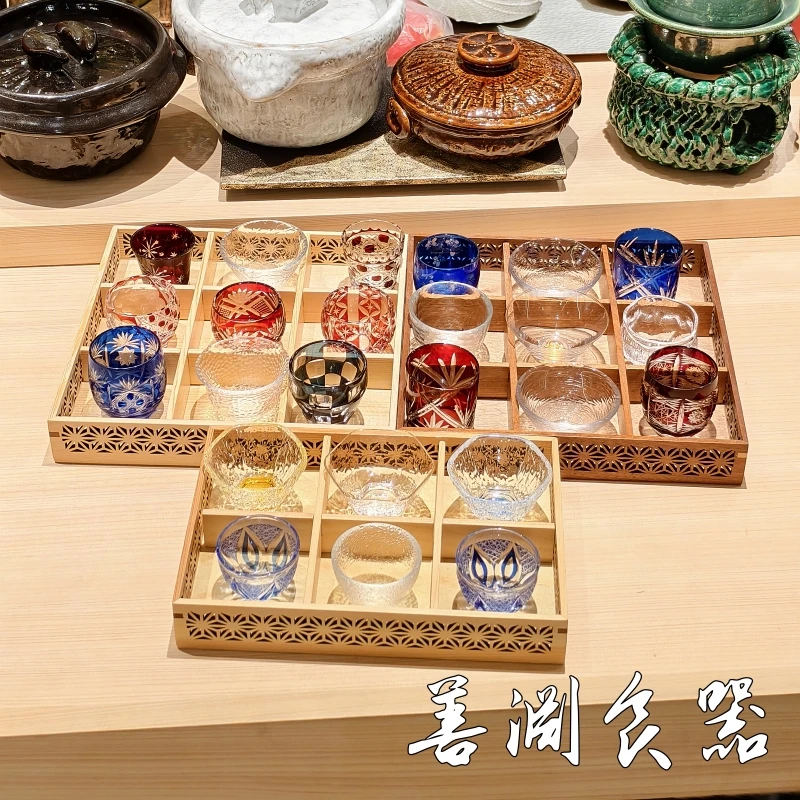 Shanyuan Glas-Sake-Becher im japanischen Stil, Restaurant- und Bar-Essgeschirr, einteiliges Glasgeschirr, klarer Alkoholbecher