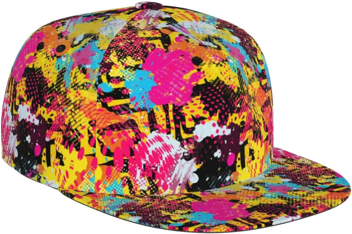 Graffiti Snapback Hat for Men Women Hip-hop Adjustable Baseball Cap Flat Bill Visor Trucker Cap Unisex